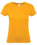 The B&C Collection B210F is a plain yellow T-shirt featuring a round neckline and short sleeves.