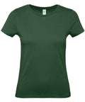 The B&C Collection's B210F is a dark green T-shirt featuring short sleeves and a round neckline, showcased against a white background.