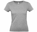 A plain gray short-sleeve T-shirt from the B&C Collection, product name B210F, on a white background. The T-shirt features an unadorned design with a classic crew neckline and appears to have a fitted style.