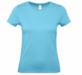 The B&C Collection's B210F T-shirt is a plain, turquoise short-sleeved shirt displayed against a white background. It features a round neckline and appears to be made from cotton fabric.