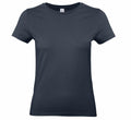 A plain black short-sleeve t-shirt from the B220F collection by B&C Collection is displayed on a white background.