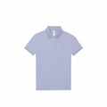 The B&C Collection's B261F is a light blue polo shirt featuring short sleeves and a button-up collar, displayed on a white background.