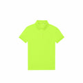 A neon green B265F polo shirt from B&C Collection set against a white background.