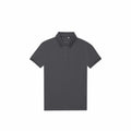 The B&C Collection B265F is a plain, dark gray short-sleeve polo shirt featuring a collar and two buttons, shown against a white background.