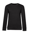 The Sweatshirts product is a plain black crew neck with long sleeves, ribbed cuffs, and a ribbed waistband, shown against a white background.