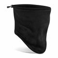 The Beechfield B280R black fleece neck gaiter features an adjustable drawstring at the top.