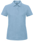 Product Description: The B306F from B&C Collection is a light blue short-sleeved polo shirt featuring a classic collar and a three-button placket. Displayed against a white background, this shirt exemplifies simplicity and timeless style.