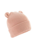 A light pink Beanies hat with two small, rounded ear-shaped details on top, shown against a white background.
