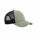 A Beechfield B644R cap in green featuring a black mesh back.