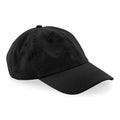 A Beechfield B652N black baseball cap featuring a curved brim and six-panel design.
