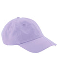 The Caps product is a plain lavender baseball cap featuring a curved brim and ventilation eyelets on the crown, displayed against a white background.