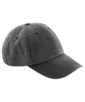 Caps: This plain, dark grey baseball cap features a curved brim and visible stitching, shown against a white background.