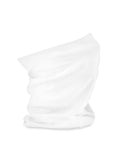 A Snoods neck gaiter is shown upright against a white background. The smooth fabric is arranged in soft, loose folds, highlighting its comfortable design.