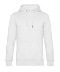 The BA011 hoodie by B&C Collection is shown against a white background, featuring a simple and classic design with long sleeves, a front pocket, drawstrings, and a hood.