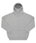 A light grey Hoodies zip-up hoodie with a front zip, hood, and two front pockets is displayed flat on a white background.