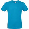 A B&C Collection BA210 T-shirt in plain blue with short sleeves displayed on a white background.