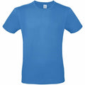 The BA210 from B&C Collection is a plain blue T-shirt featuring short sleeves and a round neckline, showcased against a white background.