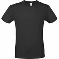 The product, BA210 by B&C Collection, is a plain black T-shirt showcased against a white background. It features a classic crew neck and short sleeves, with no visible patterns or designs.