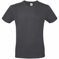 The BA210 by B&C Collection is a plain black T-shirt featuring short sleeves and a round neck, showcased against a white background.