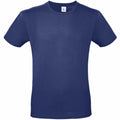 A plain navy blue B&C Collection BA210 T-shirt set against a white background. The T-shirt features short sleeves and a crew neckline.