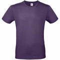A B&C Collection BA210 short-sleeved purple T-shirt displayed against a white background.