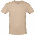 A plain beige t-shirt labeled as the BA210 from B&C Collection, set against a white background. It showcases short sleeves and a crew neckline.