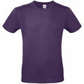 The BA210 t-shirt from B&C Collection is displayed against a white backdrop. It features a dark purple color, short sleeves, a round neckline, and a visible label inside.