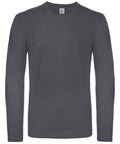 BA211 long-sleeve gray T-shirt from B&C Collection showcased on a white background.