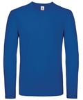 A plain, long-sleeved blue shirt from the B&C Collection is displayed against a white background. The BA211 shirt features a crew neckline with no visible logos or designs.