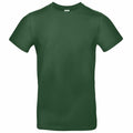 The B&C Collection's BA220 features a plain dark green T-shirt against a white background, complete with a classic round neck and short sleeves, highlighting its simple and casual style.