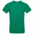 The BA220 by B&C Collection is a plain green T-shirt featuring short sleeves and a round neck, displayed against a white background.