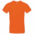 The BA220 T-shirt by B&C Collection is displayed on a white background, showcasing its plain orange design from the front. It features a simple, classic look with short sleeves and a round neckline.