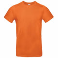 A BA220 short-sleeve T-shirt from B&C Collection in orange displayed on a white background.