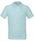 The BA260 by B&C Collection is a plain light blue polo shirt featuring a collar and short sleeves, complemented by a button-up placket with two visible buttons.