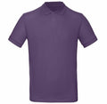 The BA260 from B&C Collection is a purple short-sleeve polo shirt featuring a collar and button placket on the front, displayed against a plain white background.