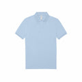 B&C Collection BA261 light blue polo shirt displayed on a white background.