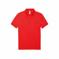 The product BA261, a plain red polo shirt from the B&C Collection, features short sleeves and a collar, pictured against a white backdrop.