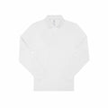 The BA262 long-sleeve polo shirt by B&C Collection, featuring a collar and buttons, is displayed flat on a white background.