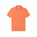 B&C Collection's BA263, an orange polo shirt featuring short sleeves and a collar, is displayed on a white background.