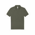 The B&C Collection BA263 is a plain olive green polo shirt, featuring a classic collar and three buttons down the front, displayed against a white background.