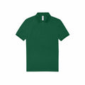 Displayed against a white background is the BA263, a plain green polo shirt from B&C Collection. It features a collar and short sleeves, along with a buttoned placket with three buttons.