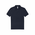 Displayed on a white background, the BA263 is a plain black polo shirt featuring a collar and short sleeves, brought to you by B&C Collection.