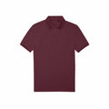 A burgundy polo shirt from B&C Collection, featuring short sleeves and a collar, labeled as product BA265, displayed flat on a white background.
