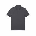 A B&C Collection BA265 polo shirt, featuring short sleeves and a collar in plain dark gray, displayed on a white background.