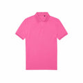 The BA265 by B&C Collection is a vibrant pink polo shirt featuring short sleeves, a collar, and buttons at the top, showcased against a simple white backdrop.