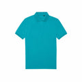 A turquoise short-sleeve polo shirt from B&C Collection, model BA265, featuring a collar and two buttons, is displayed flat against a plain white background.