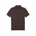 The B&C Collection BA265 is a plain brown polo shirt featuring a collar, short sleeves, and a three-button placket, displayed against a white background.