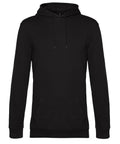 The Hoodies product is a plain black jumper with long sleeves, drawstrings, a front pocket, and a relaxed fit, shown against a white background.