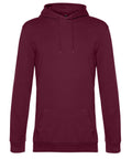 A maroon Hoodies long-sleeve hoodie with a front pocket and drawstring hood is shown on a white background.