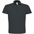 BA306 by B&C Collection, a dark green short-sleeve polo shirt featuring a collar and buttoned placket, is displayed flat on a plain background.